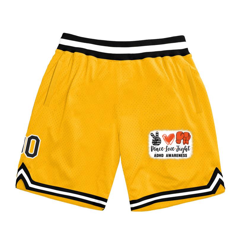 ADHD Awareness Peace Love Boxing Classic Basketball Shorts 