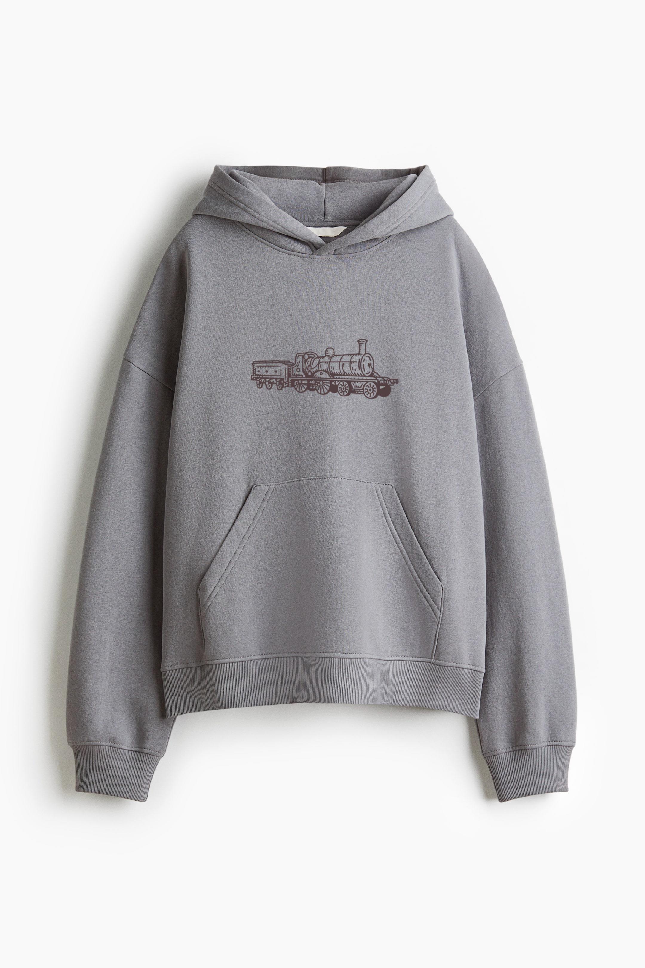 Beginning Of The Twentieth Century Train Oversized Fit Printed Hoodie - Image 2