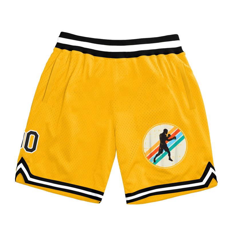 Boxing Boxer Silhouette Vintage Retro Classic Basketball Shorts 