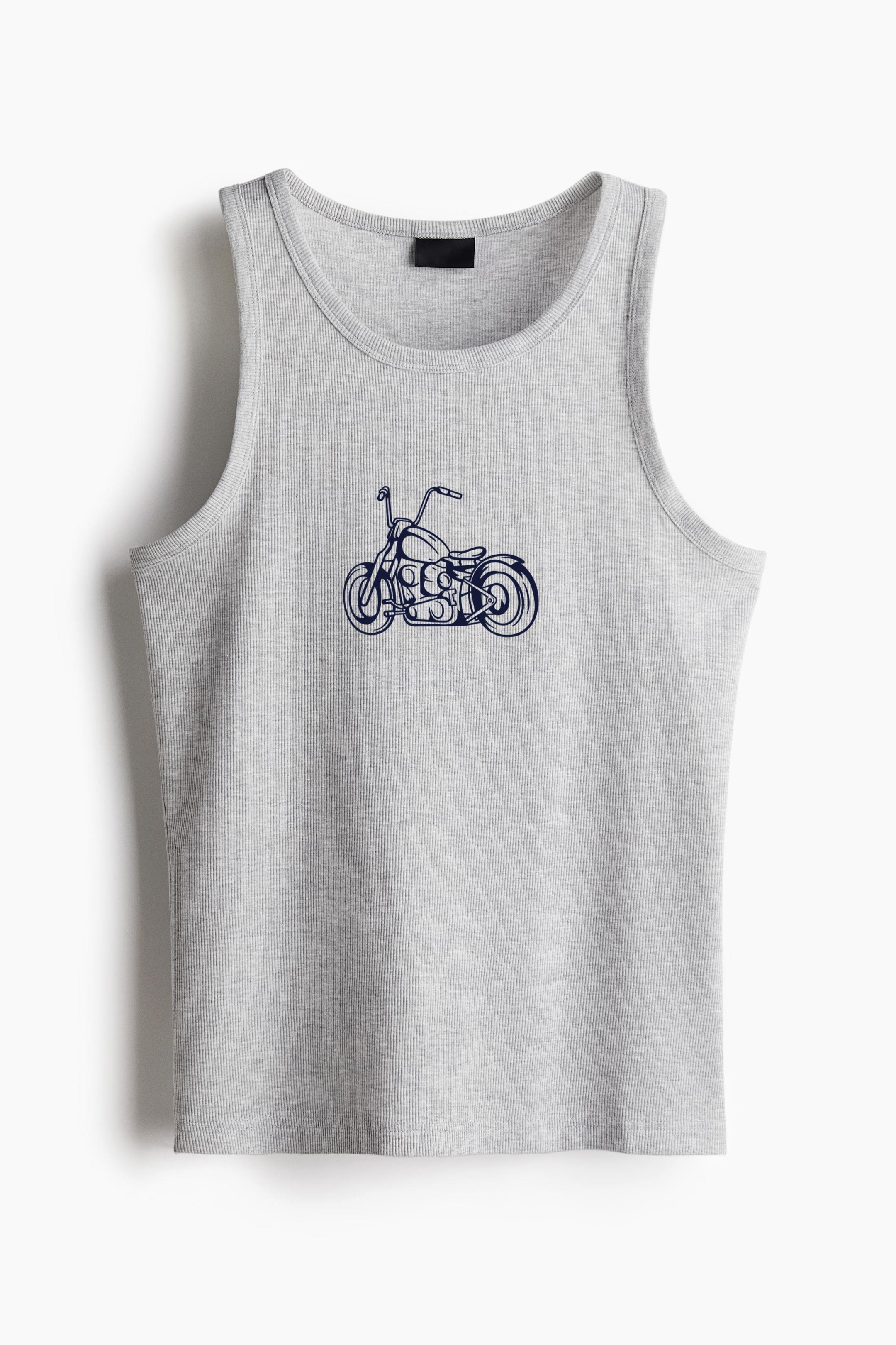 Detailed Motorcycle Illustration Classic Unisex Tank Top
