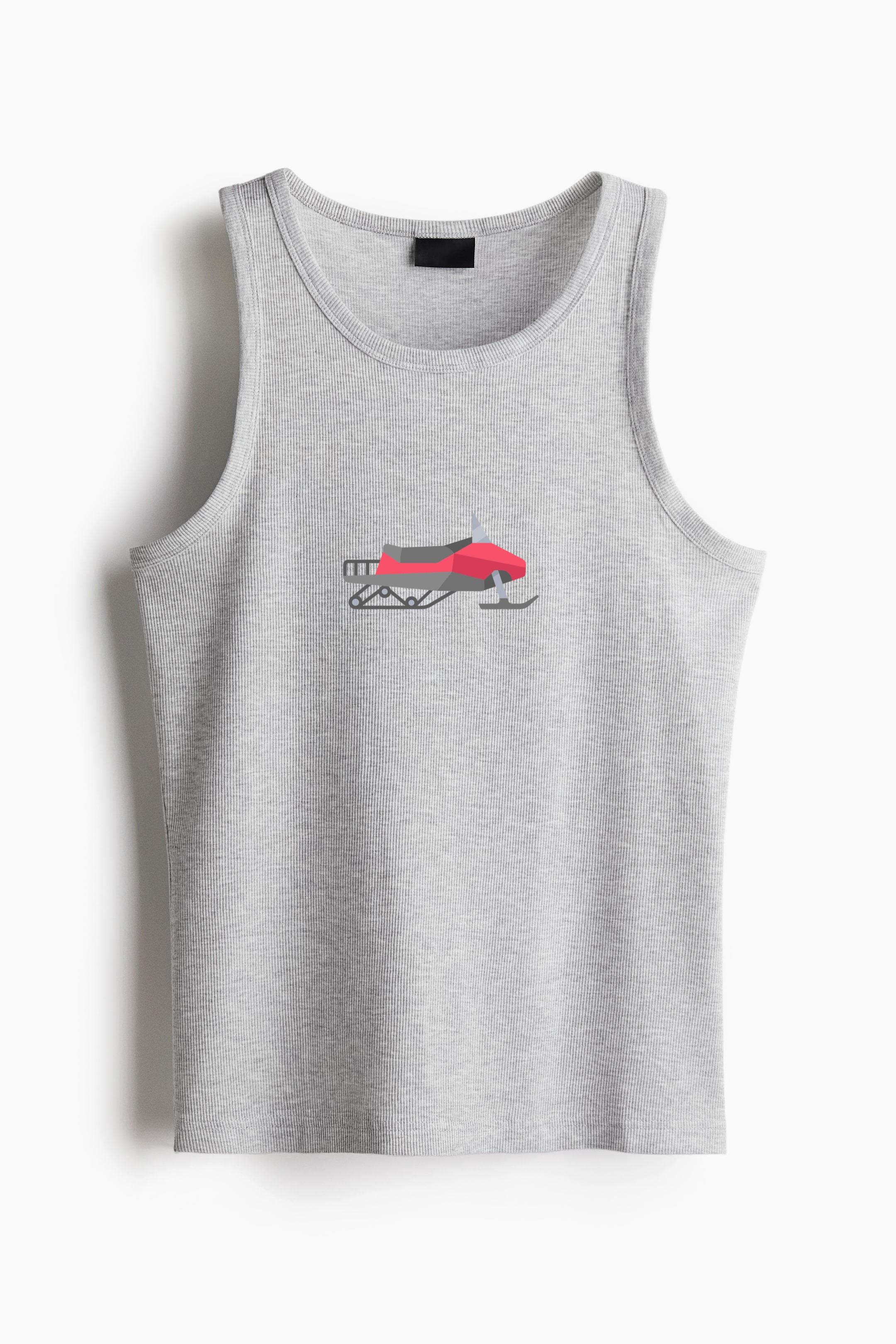 Flat Red Snowmobile Classic Unisex Tank Top