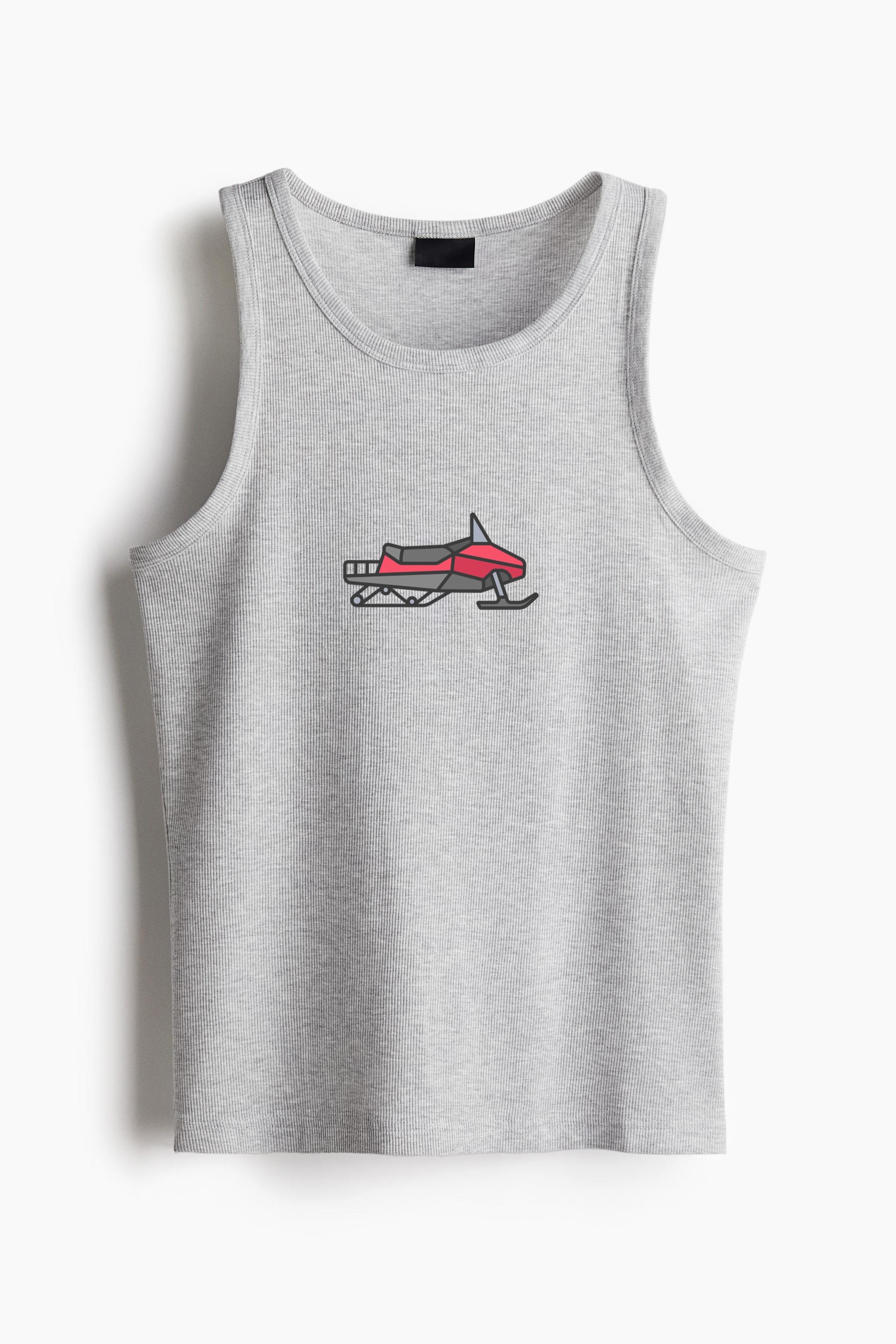 Flat Stroke Red Snowmobile Classic Unisex Tank Top