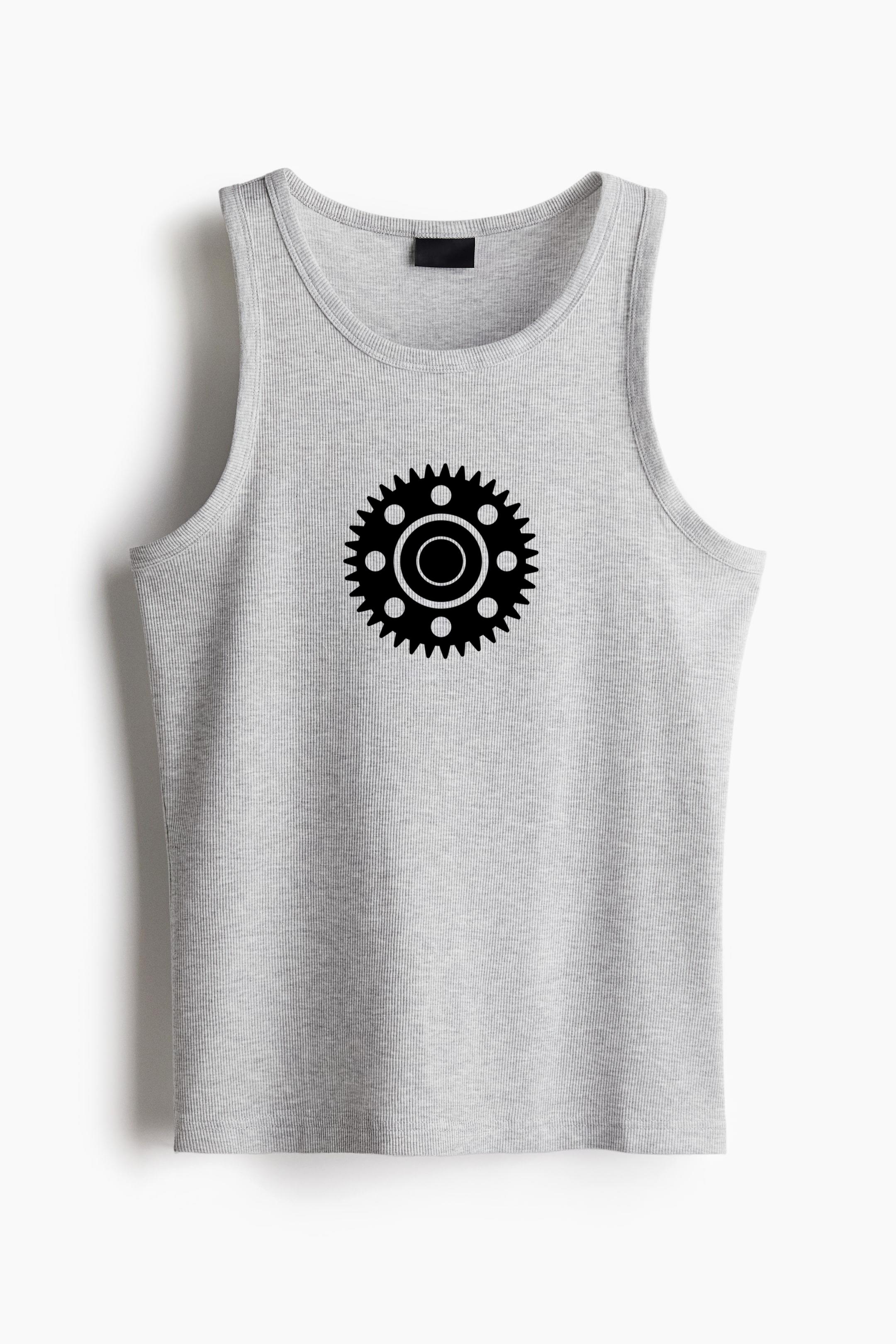 Gear Hole Cogwheel Pinion Gear Wheel Detailed Silhouette Classic Unisex Tank Top
