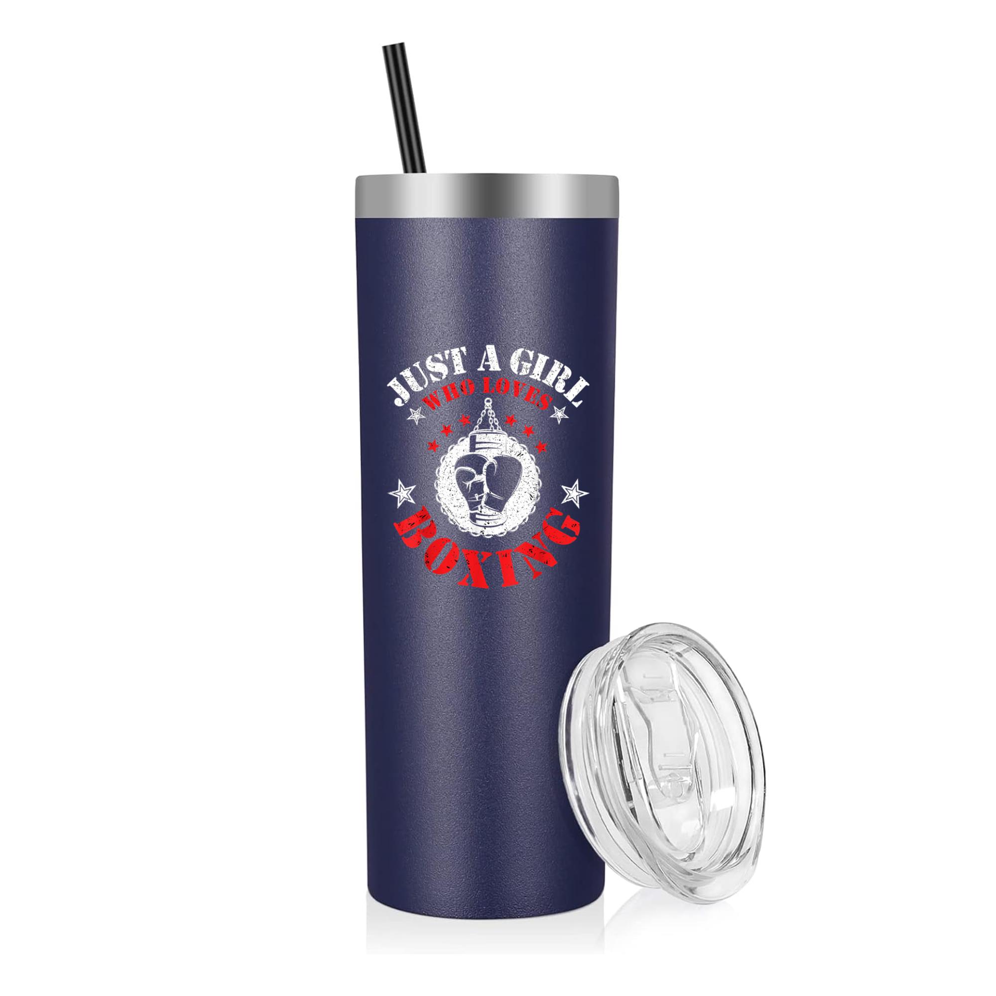 Just A Girl Who Loves Boxing 20oz Stainless Steel Tumbler