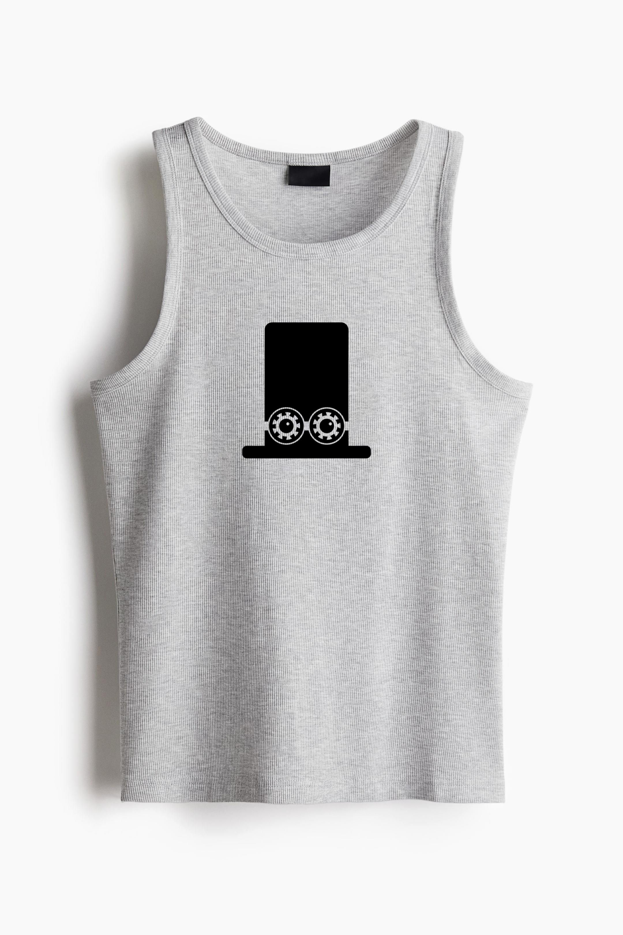 Mechanism Cogwheel Gear Wheel Gear Pinion Silhouette Classic Unisex Tank Top