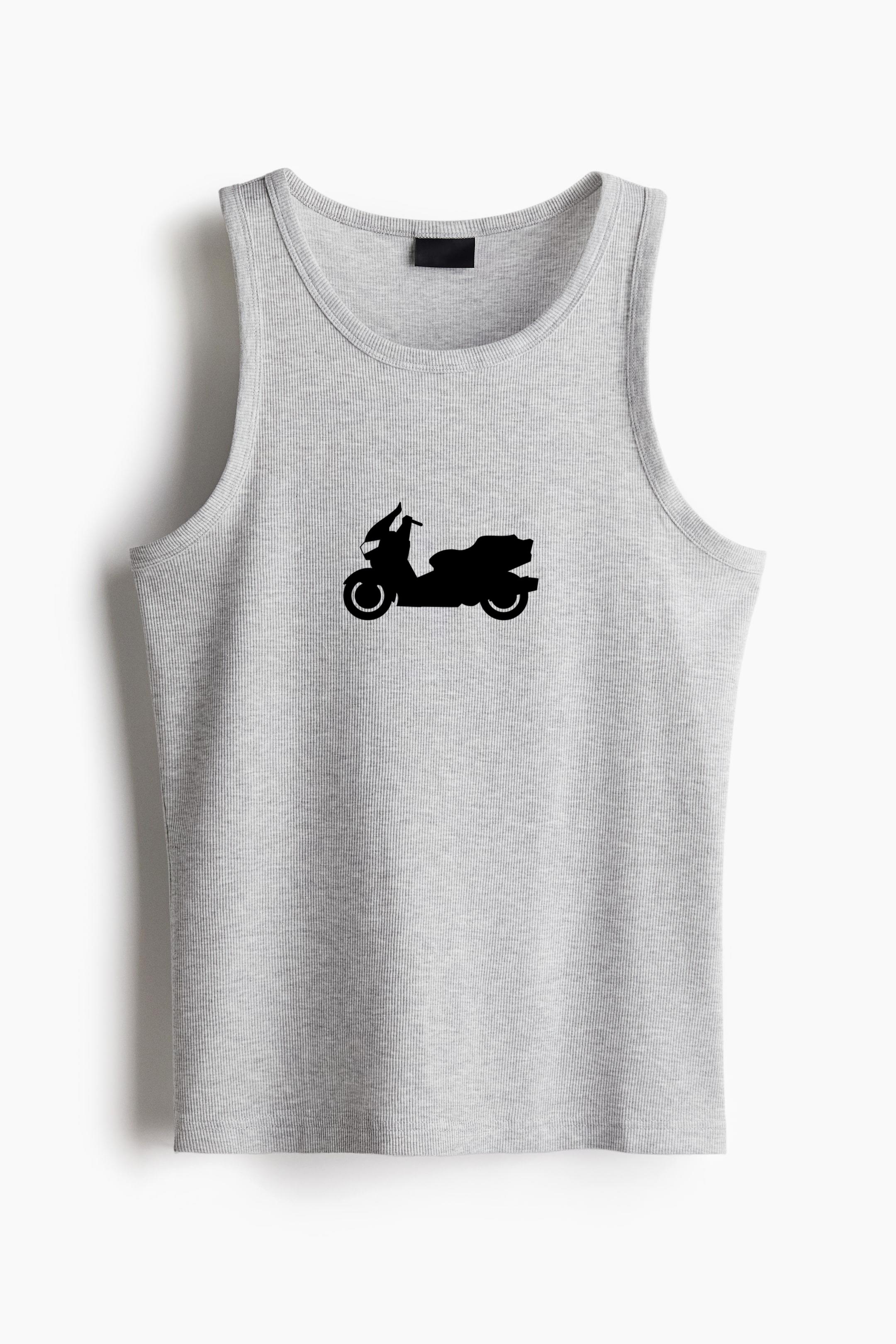 Motor Scooter Motorcycle Vehicle Silhouette Classic Unisex Tank Top