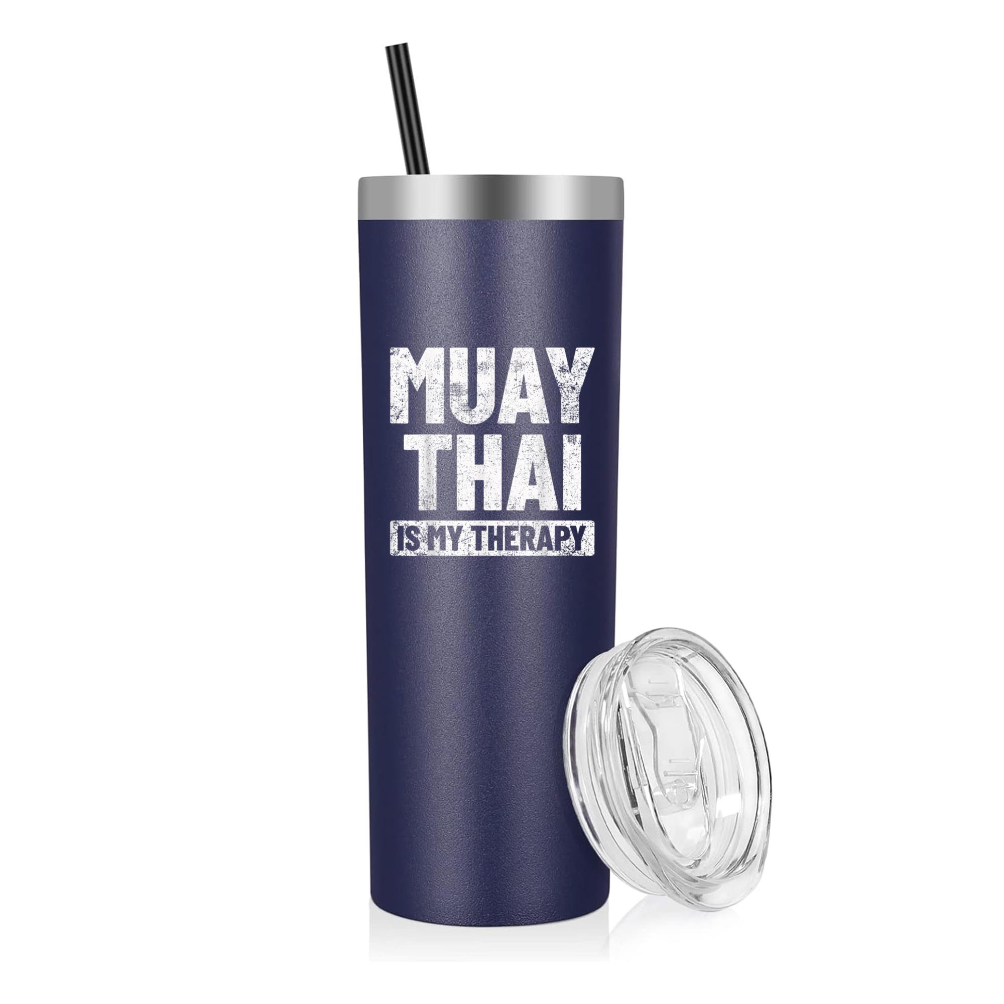 Muay Thai Kickboxing Thai Boxing 20oz Stainless Steel Tumbler