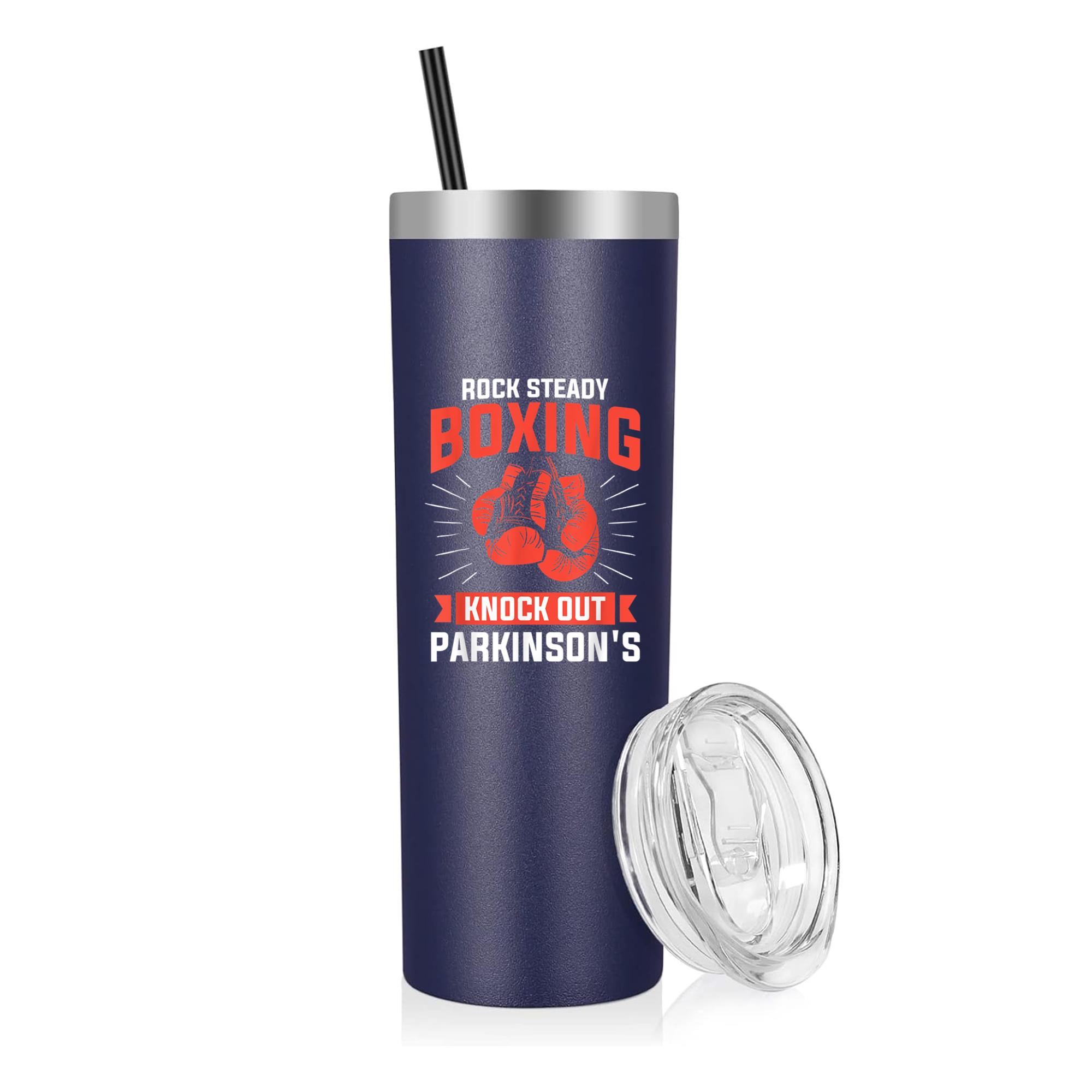 Rock Steady Boxing Knock Out Parkinsons 20oz Stainless Steel Tumbler