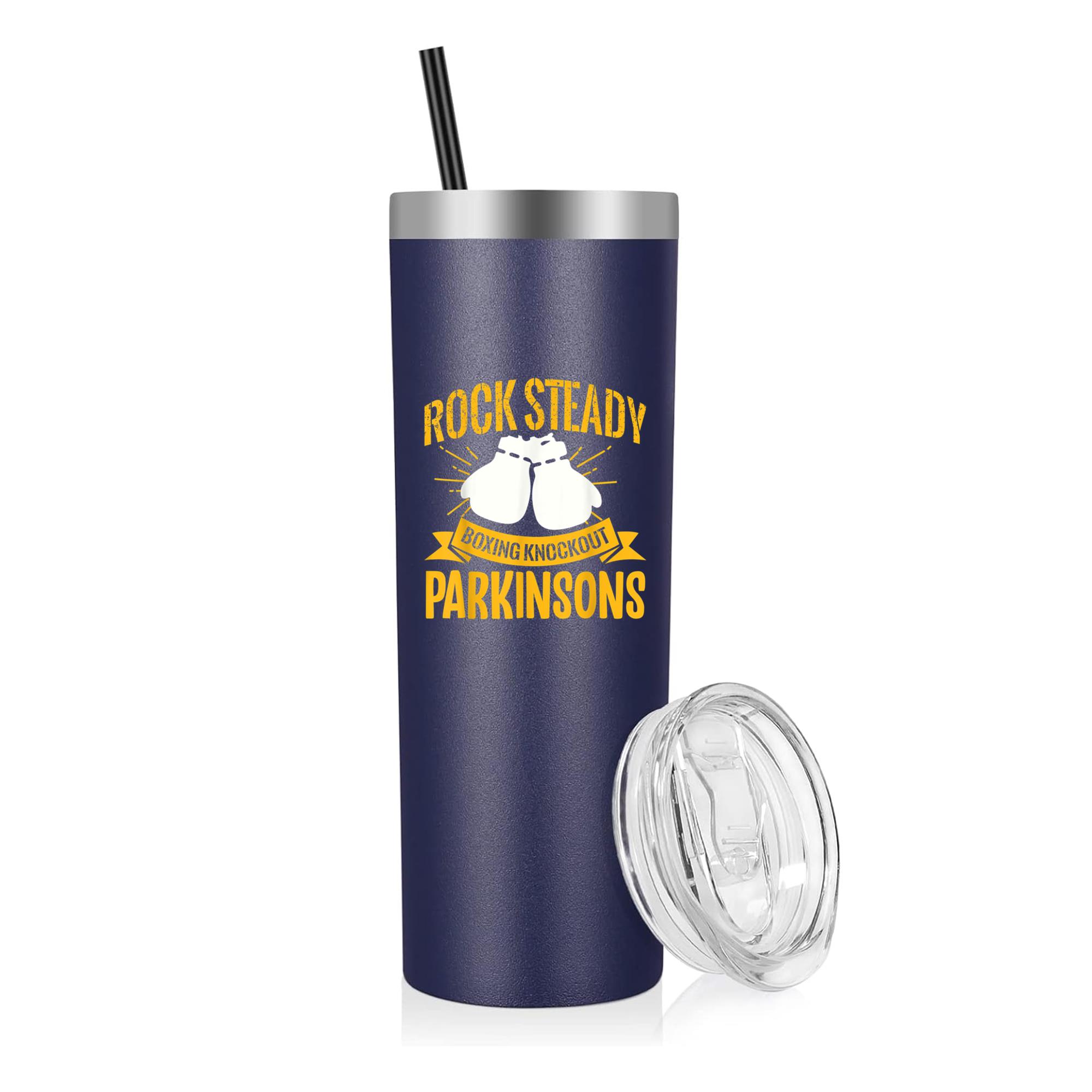 Rock Steady Boxing Knockout Parkinsons 20oz Stainless Steel Tumbler