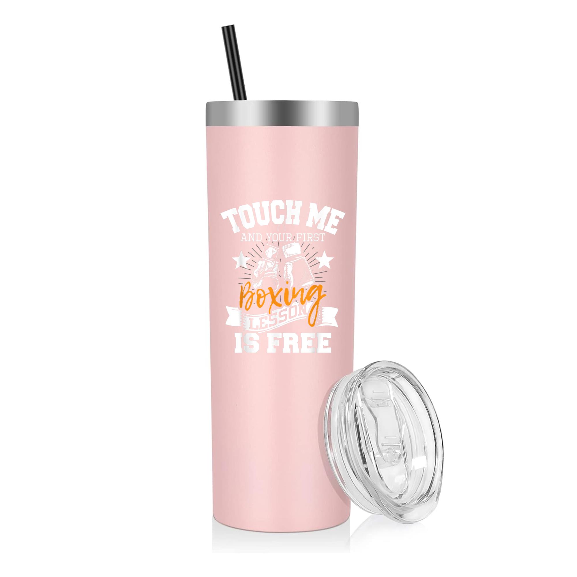Touch Me And Your First Boxing 20oz Stainless Steel Tumbler - Image 3