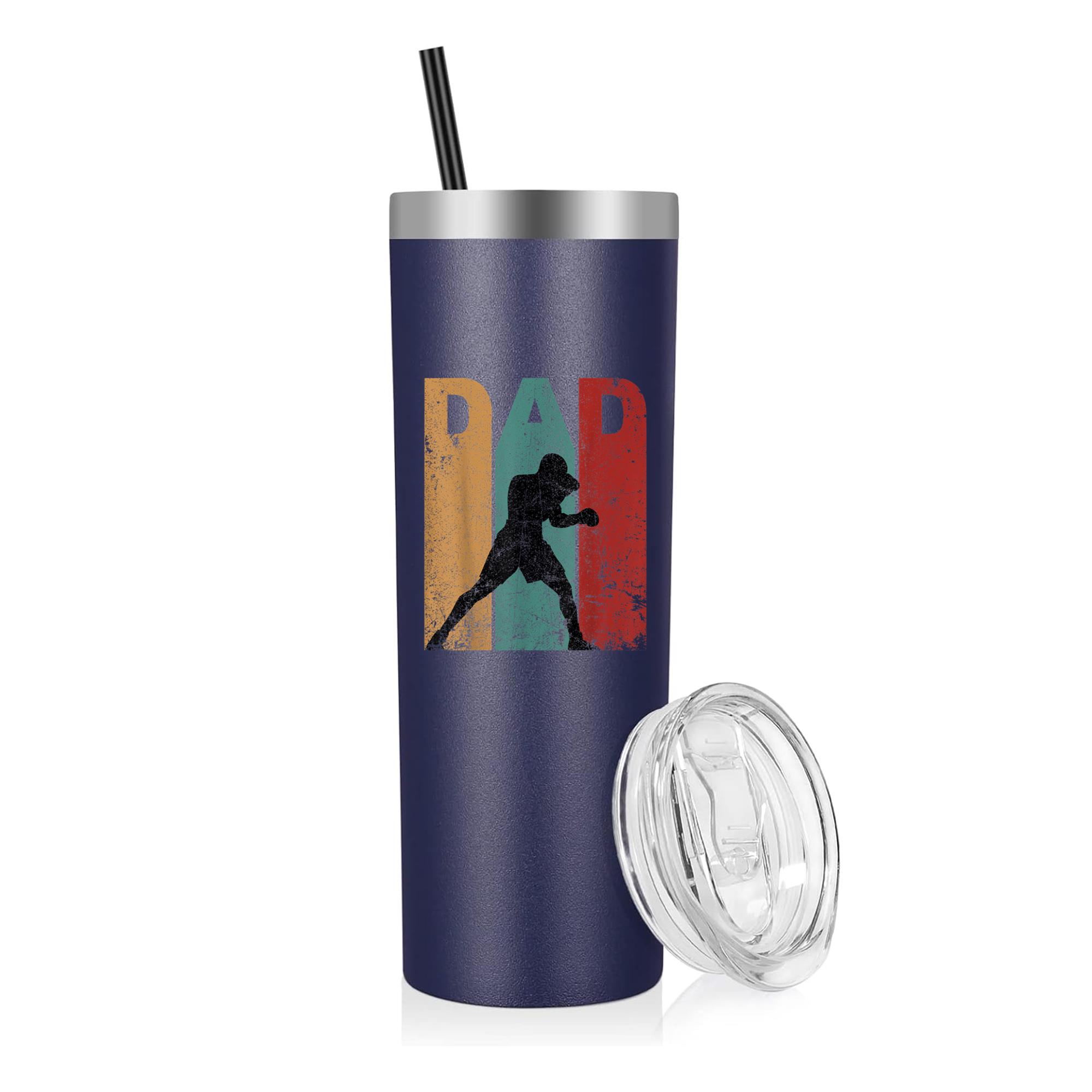 Vintage Boxing Dad Fathers Day 20oz Stainless Steel Tumbler